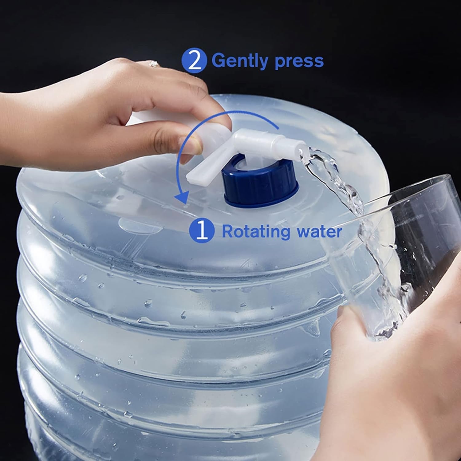 Outdoor Camping Collapsible Portable Water Container with Carry Handle Tap Valve Large Food Grade Outdoor Camping Collapsible Portable Water Container with Carry Handle Tap Valve Large Food Grade